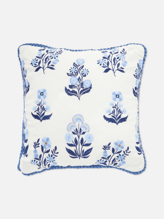 Floral Block Pattern Cushion