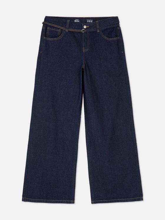 Rita Ora Belted Wide Leg Jeans