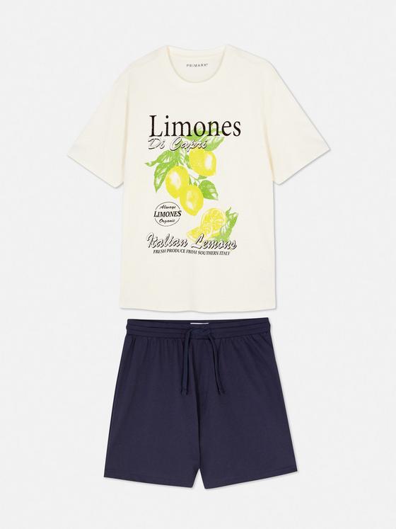 Lemon Graphic Short Pyjamas