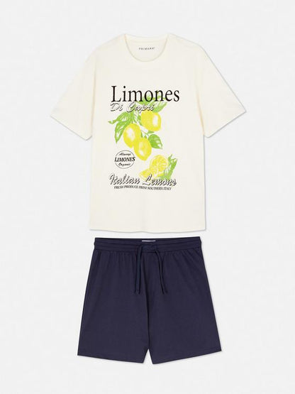 Lemon Graphic Short Pyjamas