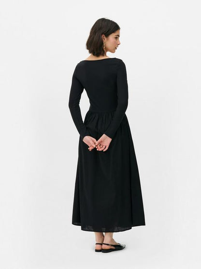 2-in-1 T-Shirt Midi Dress