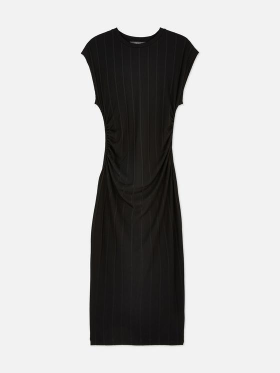 Ruched Rib Midi Dress