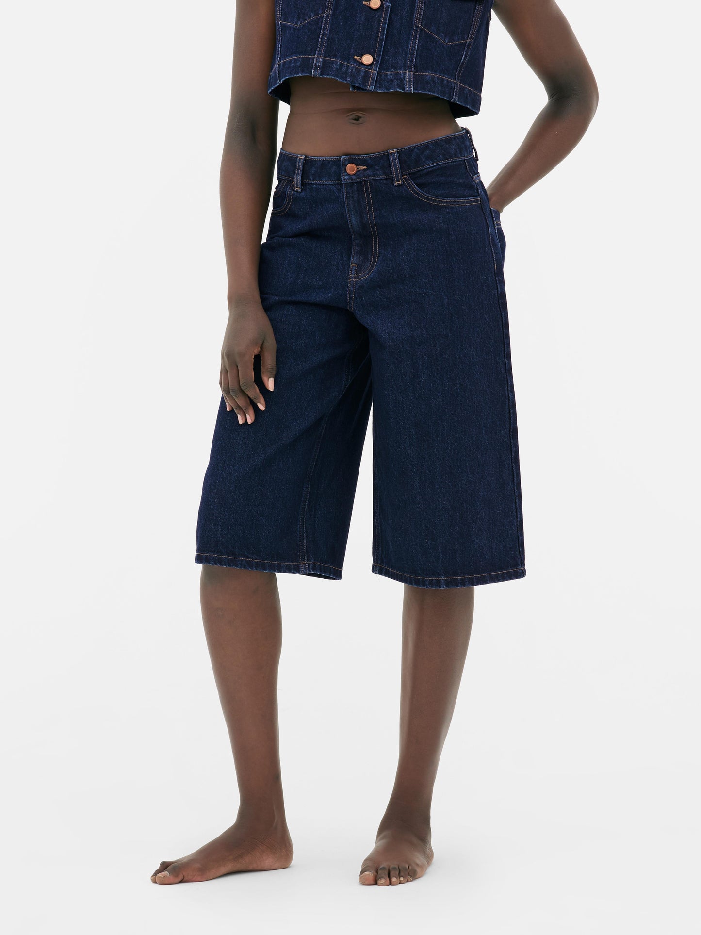 Rita Ora Denim Jorts