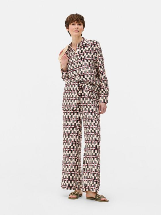 Printed Wide Leg Palazzo Trousers