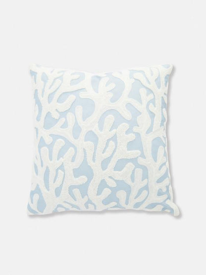Coral Embroidered Cushion Cover