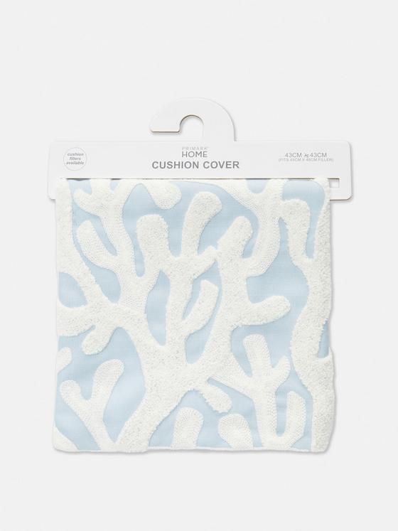 Coral Embroidered Cushion Cover