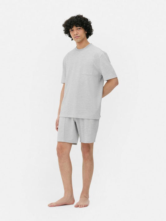 Textured Short Sleeved Tee with Chest Pocket