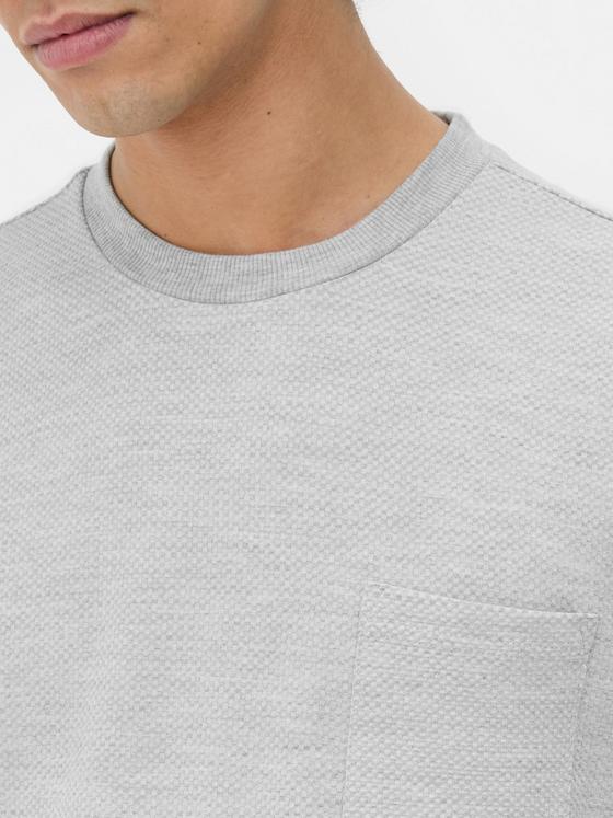 Textured Short Sleeved Tee with Chest Pocket