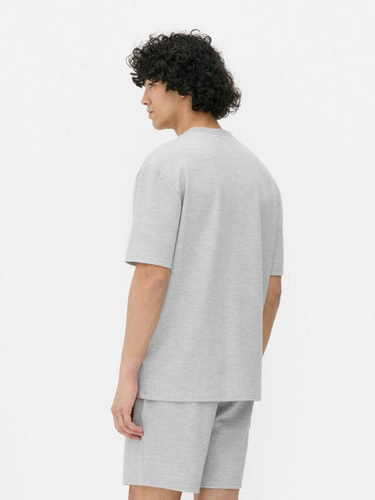 Textured Short Sleeved Tee with Chest Pocket
