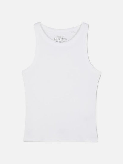 Rita Ora Ribbed Racer Vest