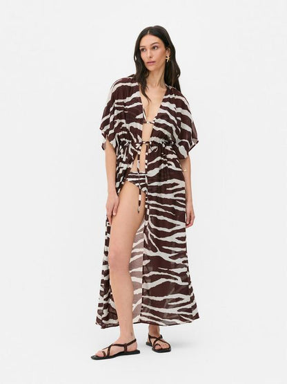Printed Midi Kimono
