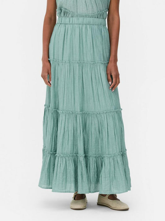 Tiered Maxi Skirt