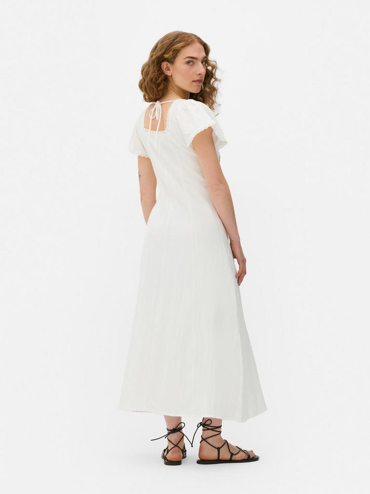 Embroidered Midi Dress