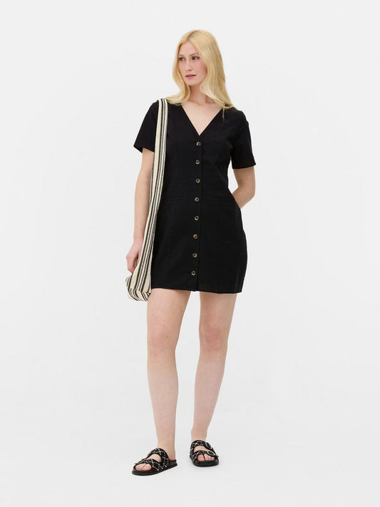 Button Through Mini Dress