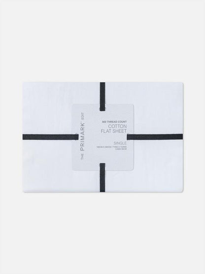 The Edit 500 Thread Count Single Flat Sheet