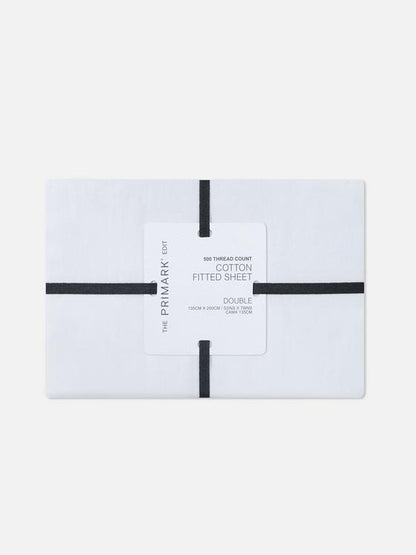 The Edit Double 500 Thread Count Fitted Sheet
