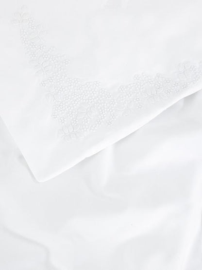 The Edit 500 Thread Count Embroidered Super King Duvet Cover Set