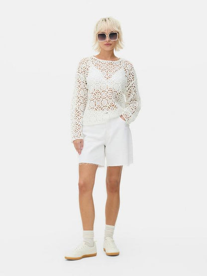 Crochet Long Sleeve Top