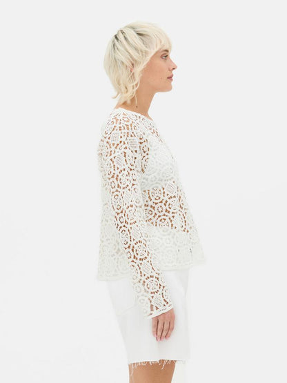 Crochet Long Sleeve Top