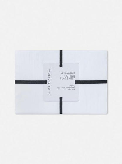 The Edit 500 Thread Count King Flat Sheet