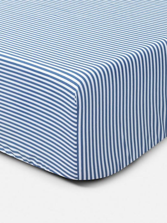Super King Striped Fitted Sheet