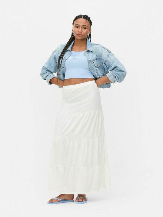 Tiered Maxi Skirt
