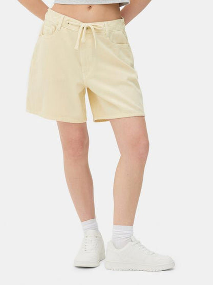 Tie Front Denim Shorts
