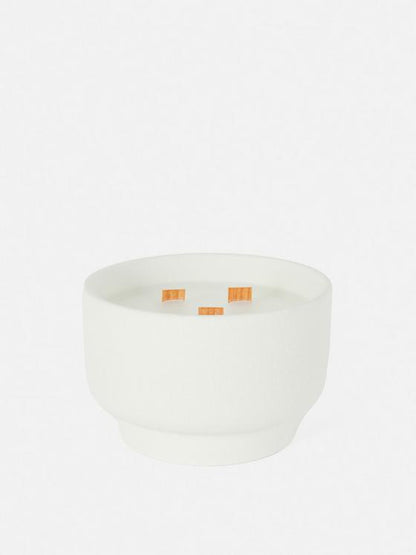 Three Wick Scented Candle In Ceramic Jar