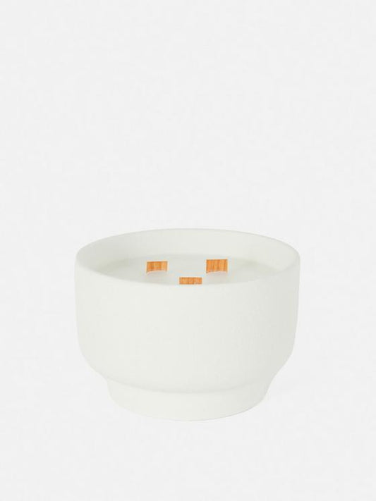 Three Wick Scented Candle In Ceramic Jar