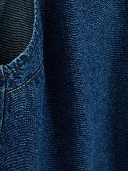 Denim Tie-Back Top