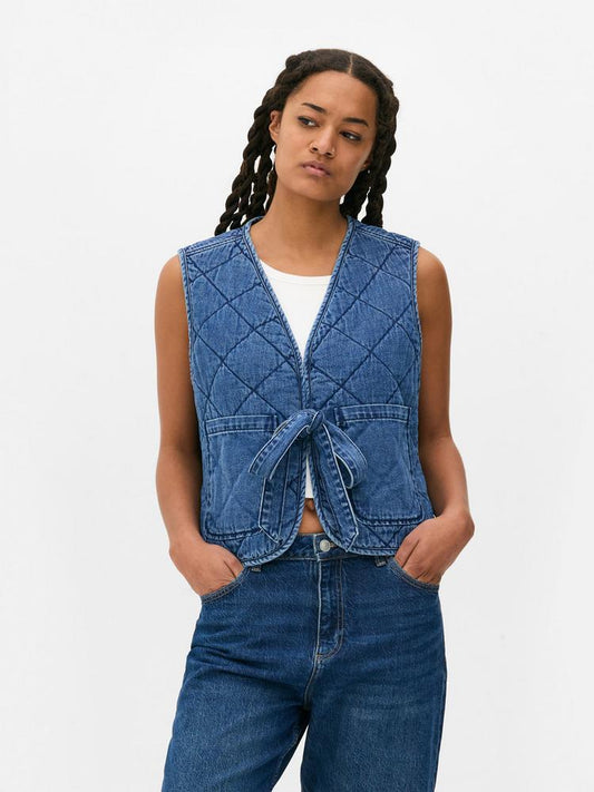 Denim Quilted Gilet