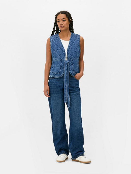 Denim Quilted Gilet