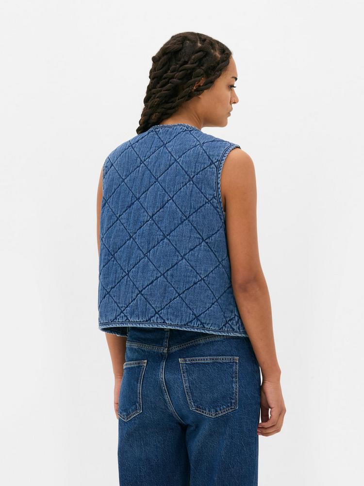 Denim Quilted Gilet