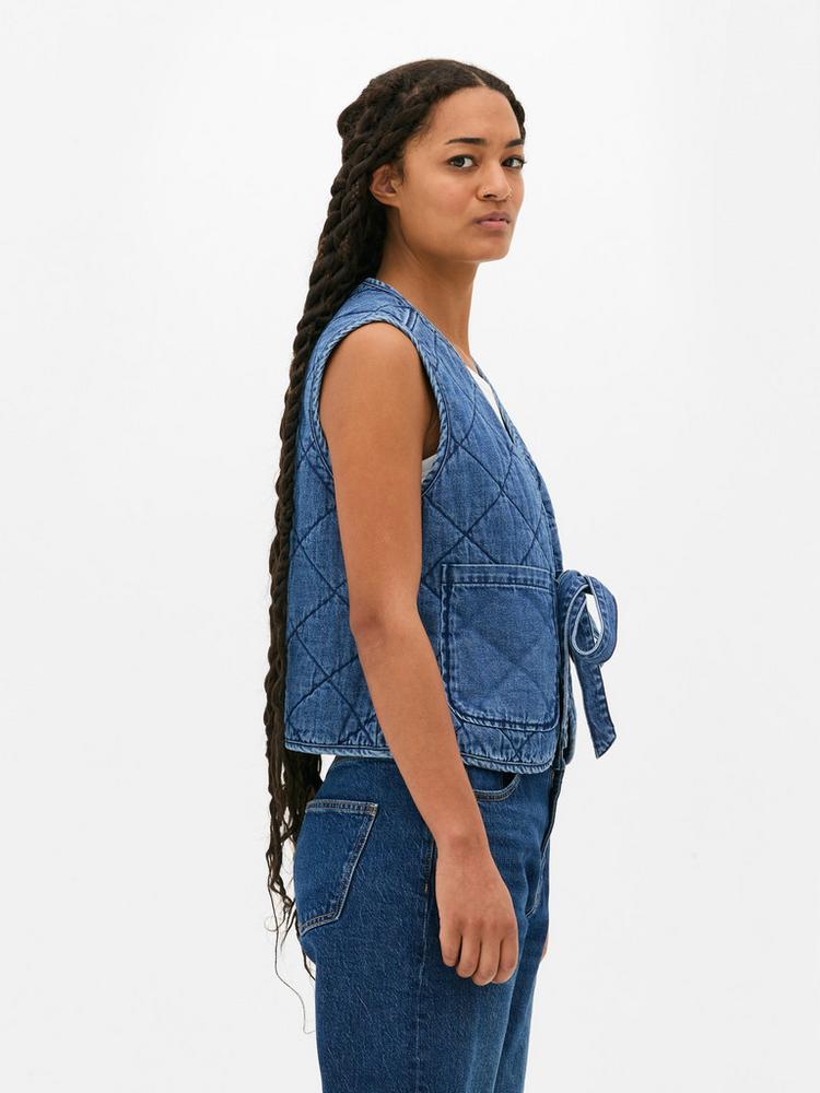 Denim Quilted Gilet
