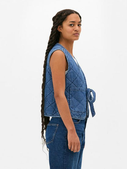 Denim Quilted Gilet