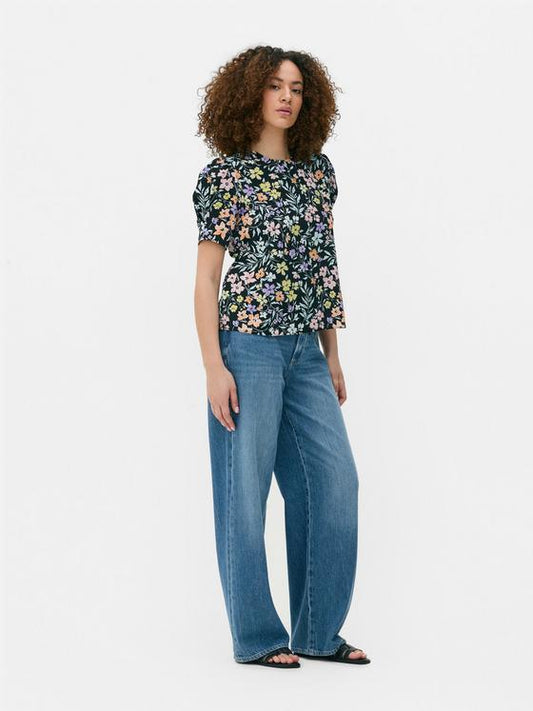 Floral Short Sleeve Blouse