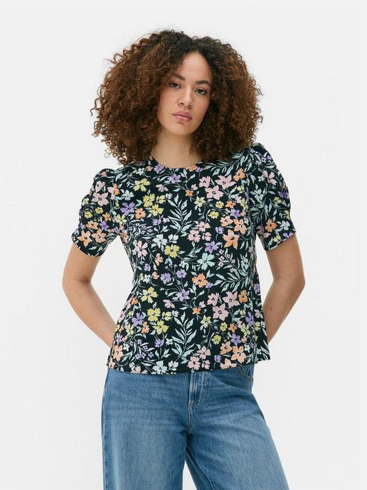 Floral Short Sleeve Blouse