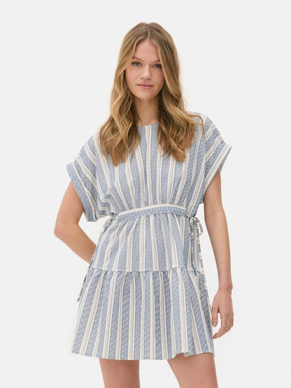Tiered Mini Smock Dress