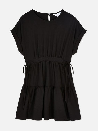 Tiered Mini Smock Dress