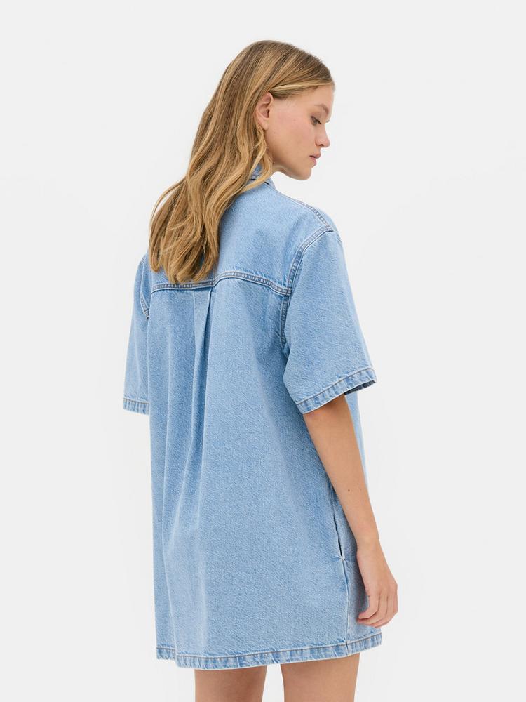 Mini Denim Shift Dress
