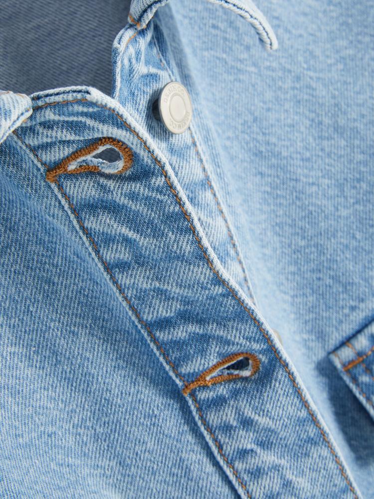 Mini Denim Shift Dress