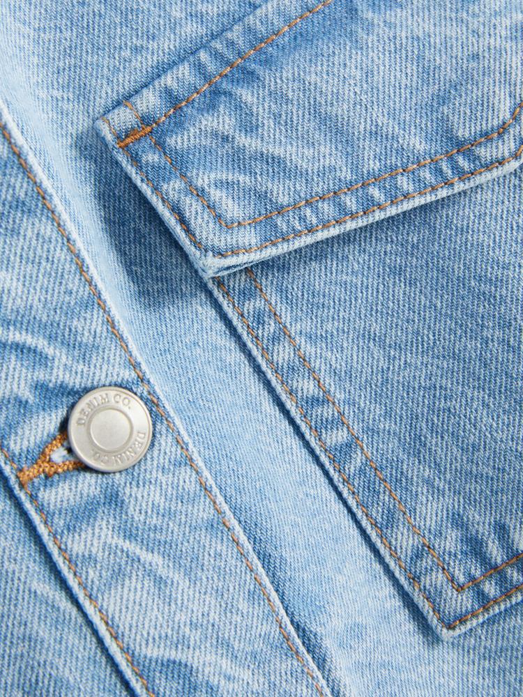 Mini Denim Shift Dress