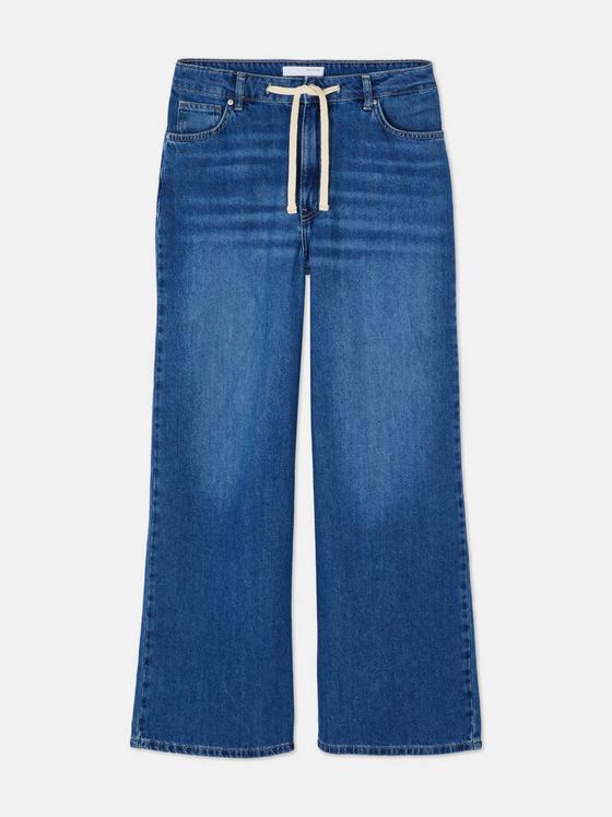 Tie Waist Mid-Rise Jeans