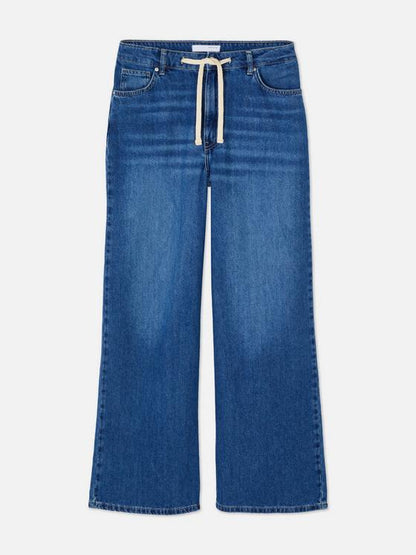 Tie Waist Mid-Rise Jeans