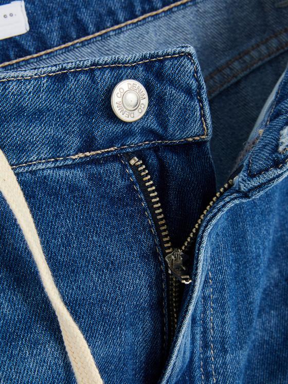 Tie Waist Mid-Rise Jeans