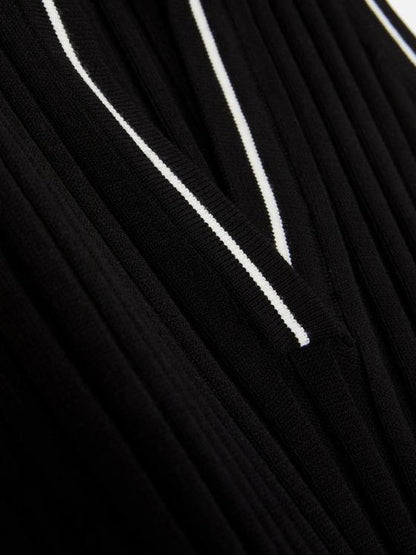 Sleeveless Ribbed Polo Top