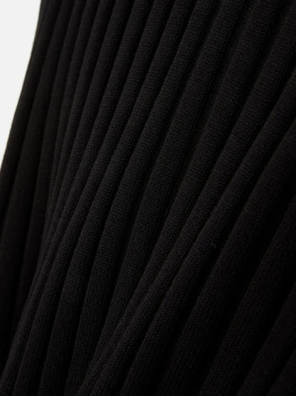 Sleeveless Ribbed Polo Top