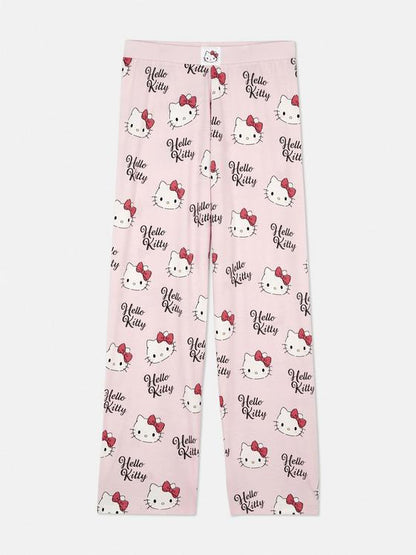 Hello Kitty Wide Leg Pyjama Bottoms