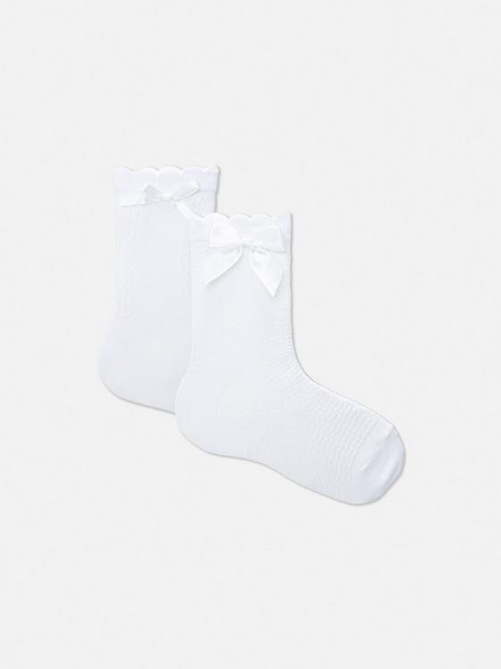 2pk Occasion Bow Ankle Socks