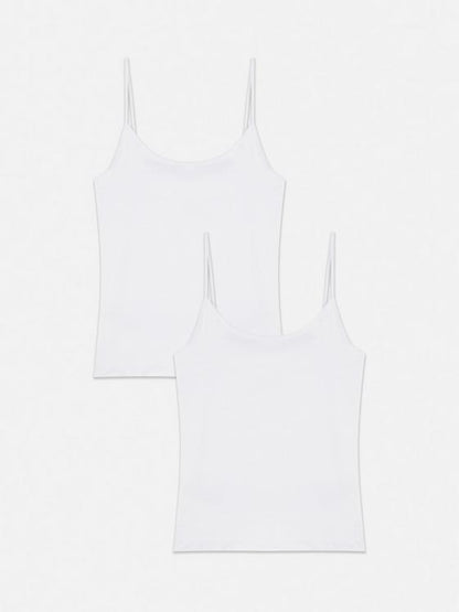 2pk Stretch Cami Vest Top